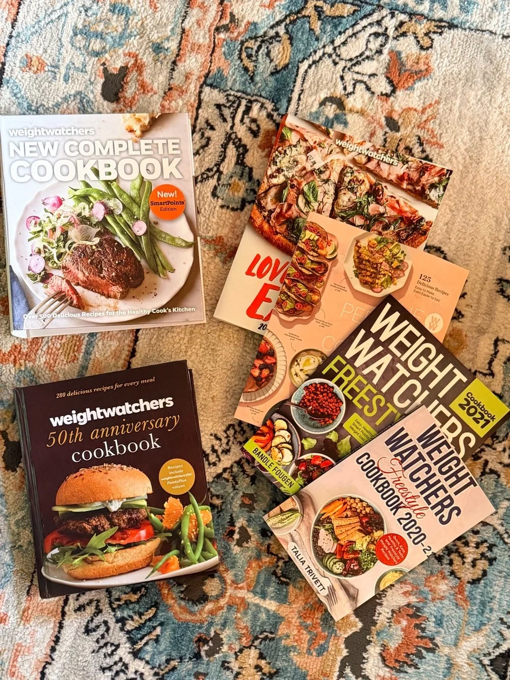 Lot: SIX Assorted WeightWatchers Cookbooks